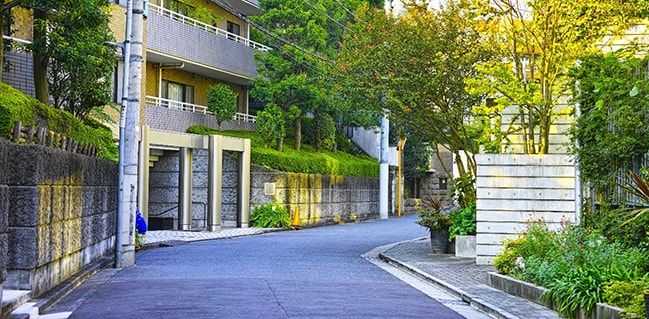 緑豊かな広尾の住宅街
